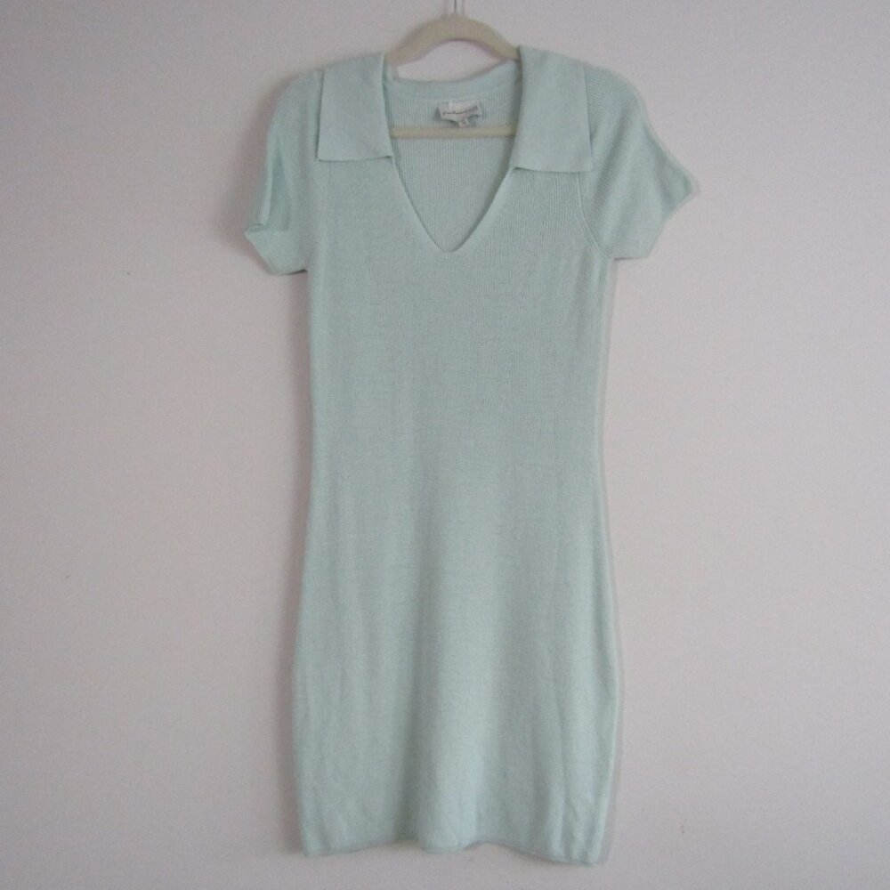Freshman 1996 Knit Polo Dress Large Mint Green Tennis Prep